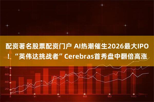 配资著名股票配资门户 AI热潮催生2026最大IPO！“英伟达挑战者”Cerebras首秀盘中翻倍高涨